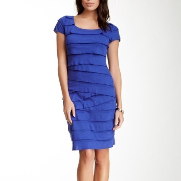 New‎ Max Studio Short Sleeve Tiered Dress - Picture 6 of 6